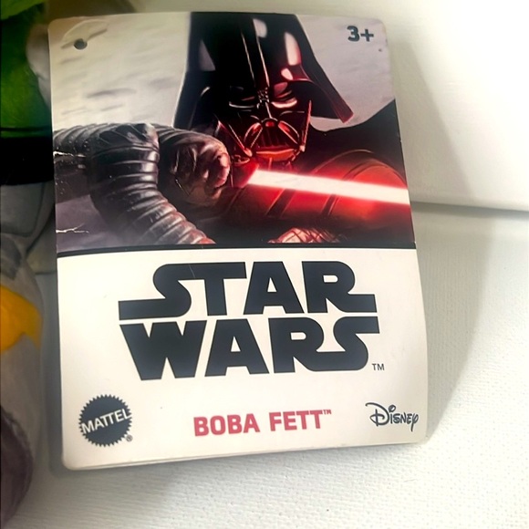 NWT Mattel Star Wars Boba Fett Plush & Darth Vader Plush - Picture 3 of 9